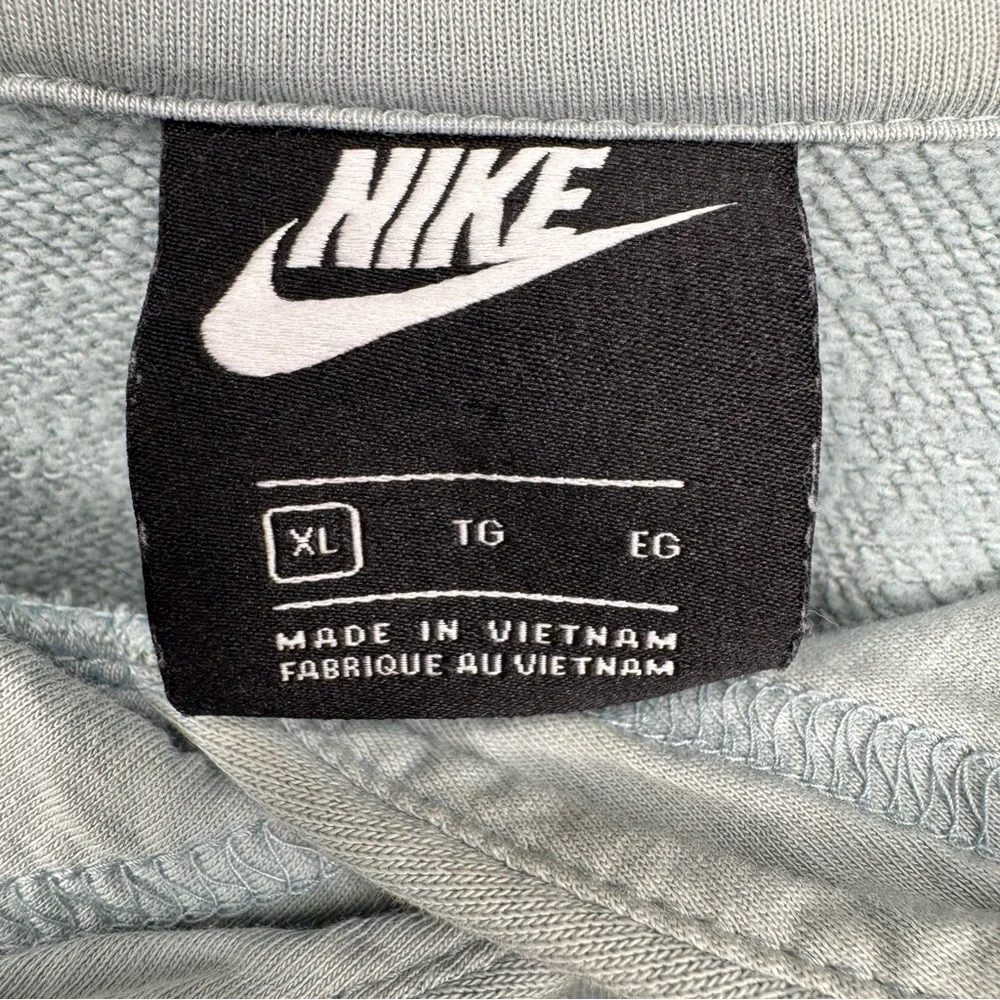 NIKE Essential Cropped Hoodie Pullover Ocean Blue Cotton Women’s XL CJ6327-363 - Picture 2 of 15